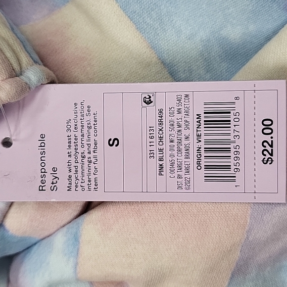 Blue checkered print fleece oversized sweatshirt & sweatpants | Wild Fab… - Picture 15 of 16